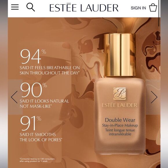 Estee Lauder Double Wear Stay-in-Place Foundation, Desert  New Unopened Estee Lauder Double Wear Makeup 2N1 Desert Beige 1 FL. OZ. / 30 ml